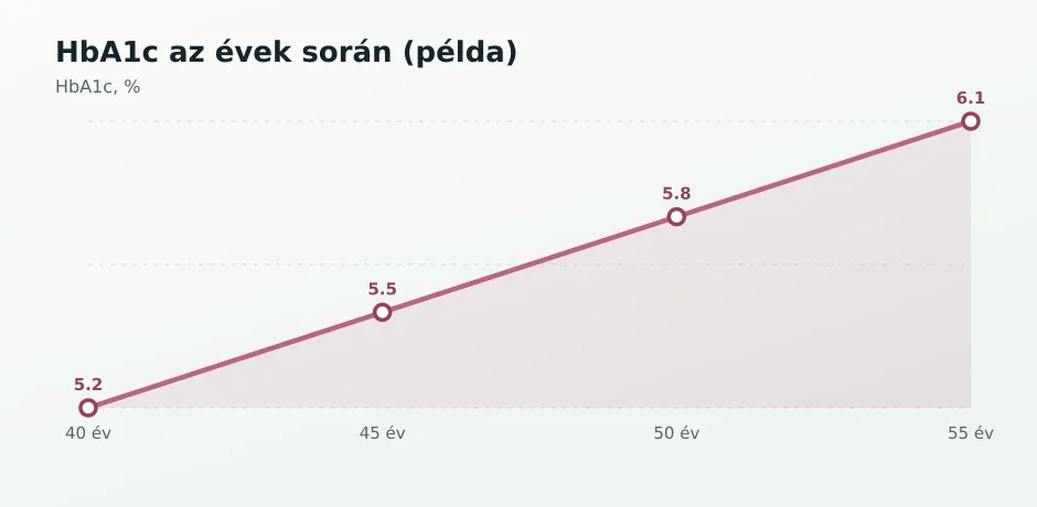 HbA1c trend 40 felett