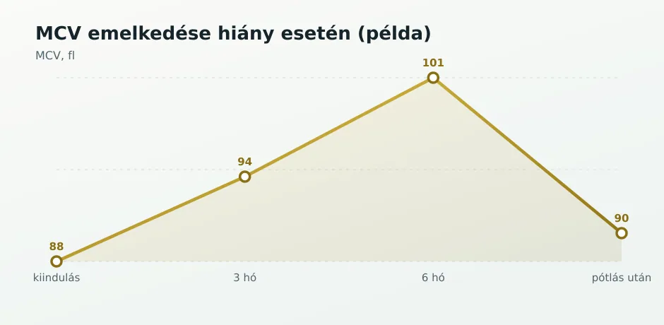 MCV trend B12-hiánynál