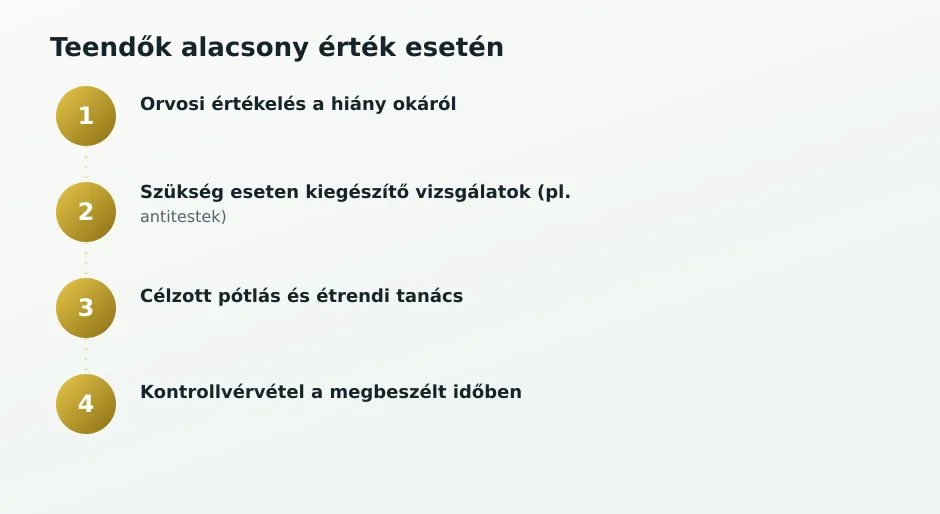 Lépések B12/folsav hiánynál