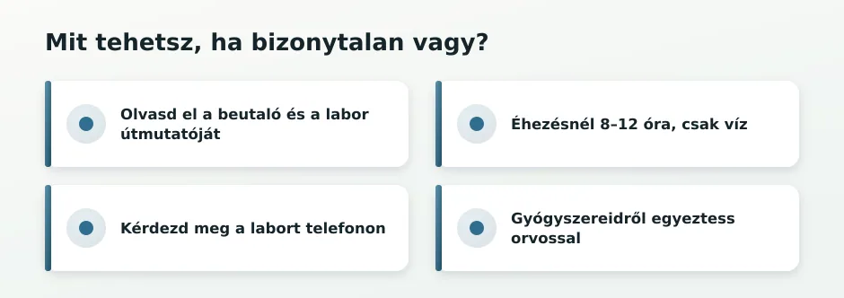 Teendők bizonytalan éhezésnél