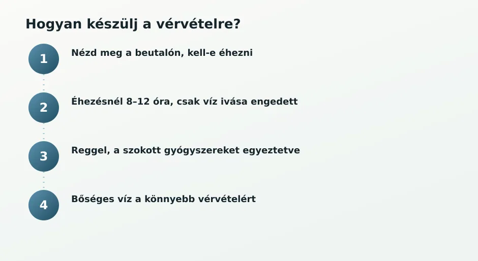 Lépések a vérvételhez