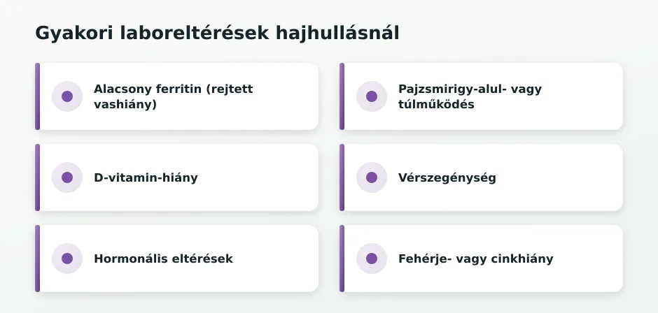 Hajhullás lehetséges okai