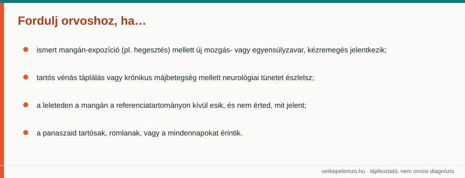 Mikor fordulj orvoshoz mangán vizsgálatnál