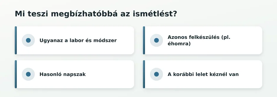 Megbízható ismétlés feltételei