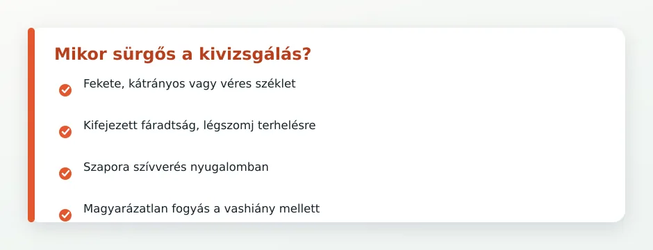 Vashiány vészjelek