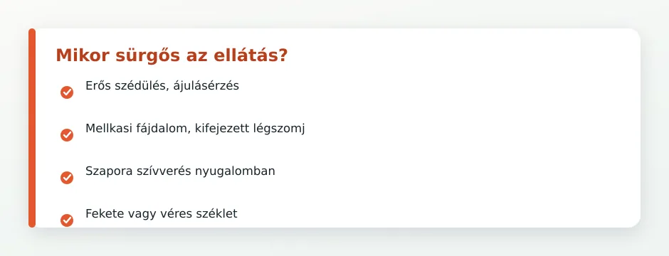 Vérszegénység vészjelek