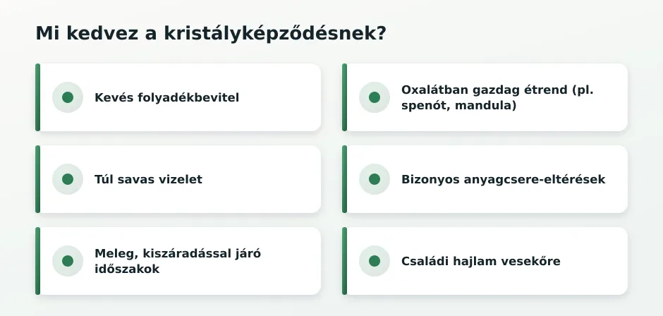 Kristályképződés okai