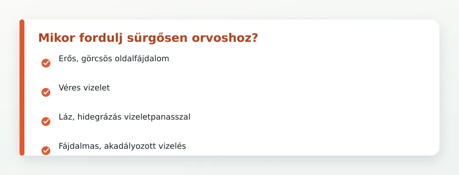 Vizelet kristály vészjelek